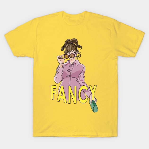 Fancy Girl! Cartoony Girl T-Shirt by PopCycle